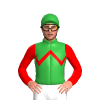 GREEN, RED ZIGZAG CHEVRON, SLEEVES, Green cap