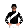 BLACK, WHITE SASH , BLACK SLEEVES, WHITE STARS, Black cap