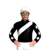BLACK, WHITE SASH , BLACK SLEEVES, WHITE STARS, White cap