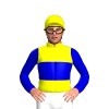 YELLOW, MEDIUM BLUE BAND, SLEEVES, Yellow cap
