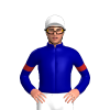 DARK BLUE, FIREBRICK SIX SPOTS, ARMBANDS, White cap