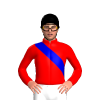 RED,MEDIUM BLUE RIGHT SASH, BLUE CAP