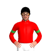 RED, GREEN ARMBANDS, Black cap