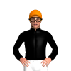 BLACK,WHITE FIVE STARS, Orange cap