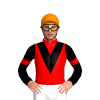 RED, BLACK VEE, SLEEVES, RED ARMBAND, Orange cap