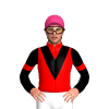 RED, BLACK VEE, SLEEVES, RED ARMBAND, Pink cap