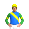 BLUE, YELLOW RIGHT SASH, GREEN SLEEVES ,YELLOW ARM BAND, Yellow cap