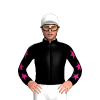 BLACK, MAGENTA FIVE STARS, BLACK SLEEVES,MAGENTA STARS, White cap