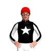 BLACK, WHITE STAR, WHITE SLEEVES, BLACK STRIPE, Red cap