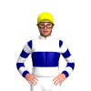 WHITE, NAVY BAND, SLEEVES, WHITE HOOPS, Yellow cap