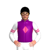 PURPLE, PINK DIAMOND BAND,WHITE SLEEVES, PINK DOUBLE ARMBANDS, Black cap