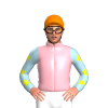 LIGHT PINK, YELLOW FIVE STARS, LIGHT BLUE SLEEVES, YELLOW STARS, Orange cap