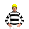 BLACK, WHITE HOOPS, GREY SLEEVES, WHITE HOOPS, Yellow cap