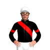 BLACK, RED RIGHT SASH, ARMBAND, White cap