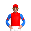 RED WHITE FIVE STARS,BLUE SLEEVES, RED DOUBLE ARMBANDS, Red cap
