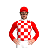 WHITE, RED CHECKS, RED SLEEVES, Red cap
