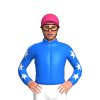 BLUE, WHITE FIVE STARS,BLUE SLEEVES,WHITE STARS, Pink cap