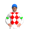 WHITE,RED DIAMOND CHECKS,WHITE SLEEVES,LIME ARMBANDS, Blue cap