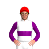WHITE, PURPLE DOUBLE BAND, PURPLE SLEEVES, Red cap