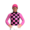 BLACK, HOT PINK CHECK, HOT PINK SLEEVES, Pink cap