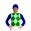 LIGHT GREEN, DARK GREEN DIAMONDS, NAVY SLEEVES, CAP