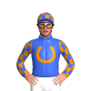 Royal Blue, Tangerine Horseshoe, Checked Sleeves And Cap