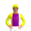 Yellow, Purple And White Thirds