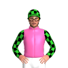 Hot Pink, Lime Green And Black Checked Sleeves And Cap