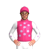 Pink, Lilac Spots, White Sleeves, Lilac Spots, Pink Cap, Lilac Pom Pom