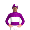Purple, White Band, Quartered Cap
