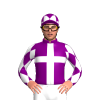 Purple, White Portuguese Cross, White Diamonds On Sleeves And Cap