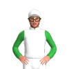 WHITE, GREEN SIX SPOTS, SLEEVES, Orange cap