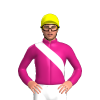 MAGENTA, WHITE RIGHT SASH, Yellow cap