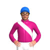 MAGENTA, WHITE RIGHT SASH, Orange cap