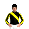 RED,BLACK STRIPES,NAVY BLUE SLEEVES, Yellow cap