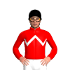 WHITE,RED STRIPES,BLACK SLEEVES,RED ARM BAND, White cap