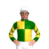 SUNGLOW, DARK GREEN QUARTERS, SLEEVES , SUNGLOW CHEVRONS, DARK GREEN COLLAR, Black cap
