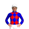 MEDIUM BLUE, RED DIAMOND CHECKS, MEDIUM BLUE SLEEVES, RED DIAMOND STRIPE, Green cap