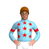 SKY BLUE, RED STARS, SKY BLUE SLEEVES, RED ARMBANDS, Yellow cap