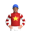 FIREBRICK,SUNGLOW STAR,WHITE SLEEVES,FIREBRICK HOOPS, White cap