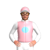 LIGHT PINK,SKY BLUE DISC,WHITE SLEEVES,COLLAR,PEAK
