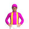 SHOCKING PINK, YELLOW BRACES