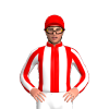 RED, WHITE STRIPES, STRIPES SLEEVES, RED CAP
