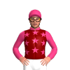 MAROON,PINK STARS,COLLAR,SLEEVES,CAP