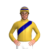 GOLD, NAVY SASH, HOOPS CAP