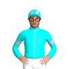 AQUA,SILVER SEAMS, ARMBANDS,STRIPES CAP