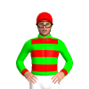 LIME, RED HOOPS, CUFF, CAP