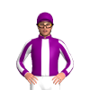 PURPLE, WHITE STRIPE, STRIPES SLEEVES, PURPLE CUFF, CAP