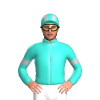  TURQUOISE, SILVER SEAMS, ARMBAND, STRIPES CAP