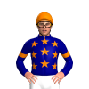 NAVY BLUE, ORANGE STARS , NAVY BLUE SLEEVES, ORANGE ARMBANDS , CAP